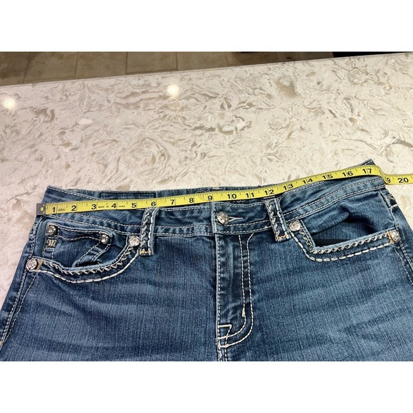 Miss Me Jeans Mid Rise Curvy Boot Size 33 Med Wash - Picture 6 of 11